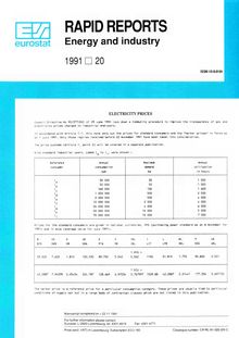 RAPID REPORTS Energy and industry. 1991 20