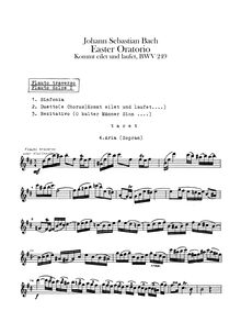 Partition enregistrement  1 (doubling flûte), 2, Easter Oratorio