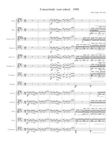 Partition complète, Concertstuk voor orkest, Ostijn, Willy