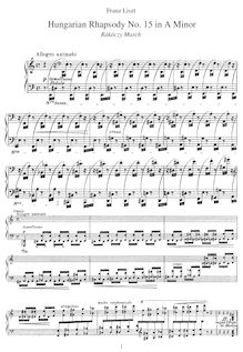Partition complète (S.244/15), Hungarian Rhapsody No.15