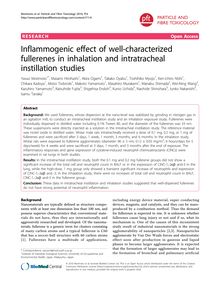 Inflammogenic effect of well-characterized fullerenes in inhalation and intratracheal instillation studies