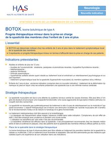 BOTOX - Synthèse d avis BOTOX - CT7305