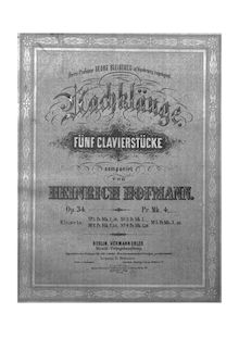 Partition complète, Fünf Clavierstücke, Hofmann, Heinrich