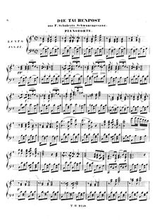 Partition Piano , partie, Schwanengesang, Swan Song / Letztes Werk