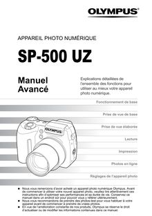 Notice Appareil Photo numériques Olympus  SP-500UZ