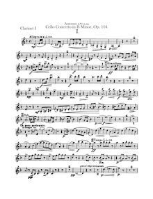 Partition clarinette 1, 2 (A), violoncelle Concerto, Koncert pro violoncello a orchestr