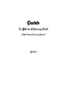 Partition complète, Liebster Immanuel, Herzog der Frommen, Beloved Emmanuel, Prince of the devout par Johann Sebastian Bach