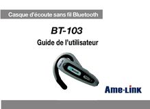 Notice Kit voiture mains-libres AME-Link  BT-103