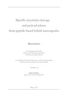 Specific enzymatic cleavage and payload release from peptide-based hybrid nanocapsules [Elektronische Ressource] / Julien Andrieu