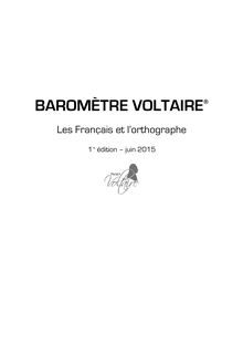 BAROMÈTRE VOLTAIRE Les Français et l’orthographe