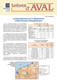 La Seine-Maritime est un département à faible évolution démographique