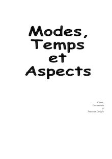 Modes, temps et aspects du verbe français