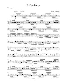 Partition viole de gambe,  No.2 en A minor, A minor, Rondeau, Michel par Michel Rondeau