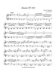 Partition Sonata K.267, 100 clavier sonates, Scarlatti, Domenico