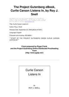 Curlie Carson Listens In