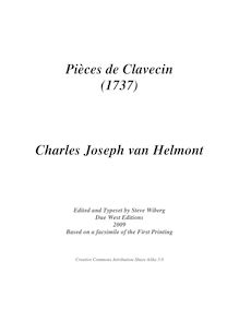 Partition complète, pièces de Clavecin (1737), Van Helmont, Charles Joseph