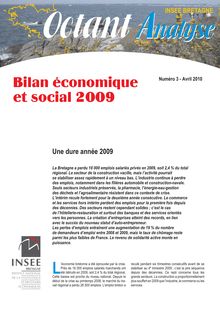 Bilan économique et social 2009 (Octant Analyse n° 3)Une dure année 2009