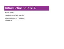 XAFS tutorial