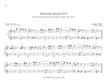 Partition No.5 en F major, pièces pour mécanique orgue, Haydn, Joseph