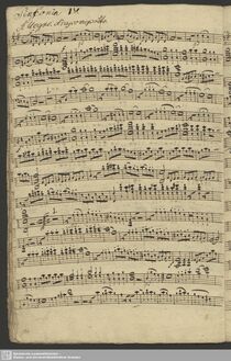 Partition violons I, Symphony en G major, G major, Rosetti, Antonio