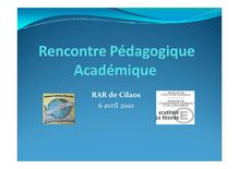 Rencontres Pédagogiques présentation RAR Alsace Corré