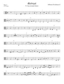 Partition viole de basse 1, alto clef, madrigaux, Ferrabosco Sr., Alfonso par Alfonso Ferrabosco Sr.