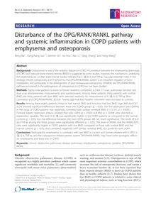 Disturbance of the OPG/RANK/RANKL pathway and systemic inflammation in COPD patients with emphysema and osteoporosis