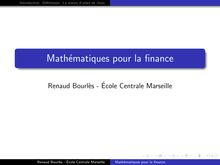 Introduction aux probabilités - Mathématiques pour la finance