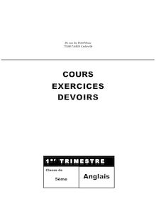 5EME-anglais - COURS EXERCICES DEVOIRS
