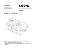 Notice Répondeurs Sanyo  DAS-202