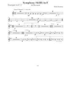 Partition trompette 2 (C), Symphony No.4  Pastorale , Symphony on Canadian Folk Themes par Michel Rondeau
