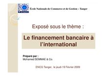 Techniques de financements bancaires à l international