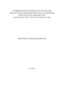 Rapport d évaluation n°6