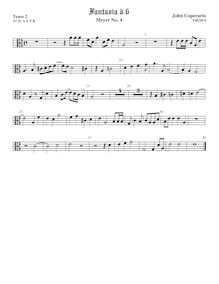 Partition ténor viole de gambe 3, alto clef, Fantasia pour 6 violes de gambe, RC 78
