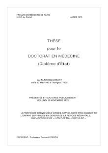 Thèse médecine Alain H, Feuillet 1