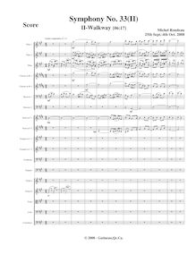 Partition , Walkway, Symphony No.33, A major, Rondeau, Michel
