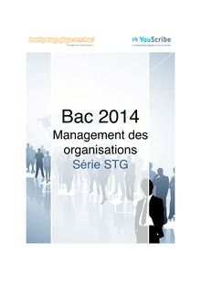 Corrigé bac 2014 - Série STMG - Management des organisations