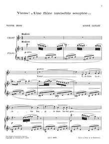 Partition complète (voix et piano), Viens! Une flûte invisible soupire...