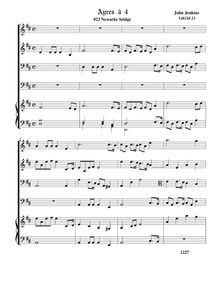 Partition Newarke Seidge, VdGS No.23 - partition complète (Tr Tr B B O), Airs pour 4 violes de gambe avec orgue