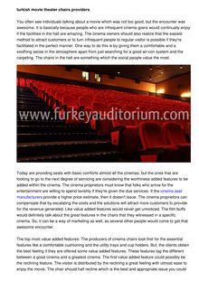 Worth Added Features by Movie theater Seats Suppliers