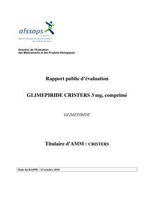 Glimépiride 3 mg, comprimé