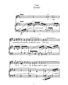 Partition No. 3 - Ici-bas! (f♯, Original key), 3 chansons, Op. 8