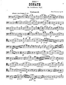 Partition de violoncelle, Sonate im leichtern Styl, Op.56