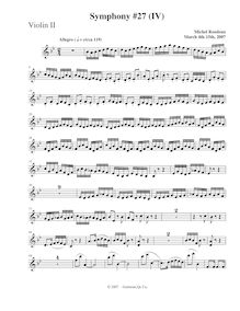 Partition violons 2, Symphony No.27, B-flat major, Rondeau, Michel