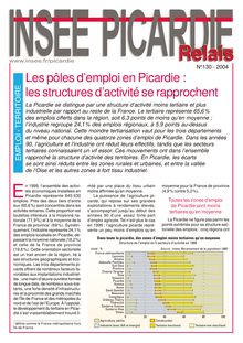 Les pôles d emploi en Picardie : les structures d activité se rapprochent