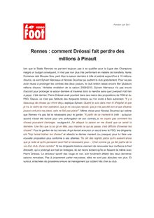 Rennes : comment Dréossi fait perdre des millions à Pinault