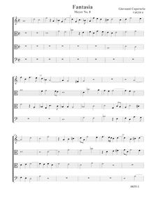 Partition complète (Tr T T B), Fantasia pour 4 violes de gambe par John Coperario