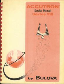 Accutron Service Manual Series 218