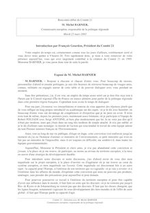 Introduction par François Gourdon, Président du Comité 21 Exposé ...