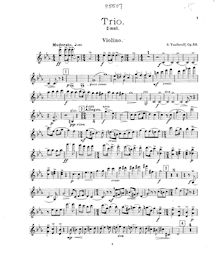 Partition de violon, Piano Trio, Trio en Do minor, D minor